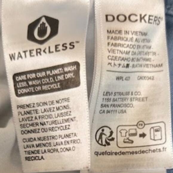 Dockers Blue Straight Fit Pants Men’s Size 44 Cotton Blend - Picture 7 of 11